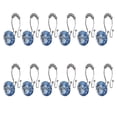thumbnail image 1 of ADDHAT 12PCS Rust Resistant Double Hooks Glide Shower for Both Shower Curtain and Liner (Stainless Steel Hook, ), 1 of 7