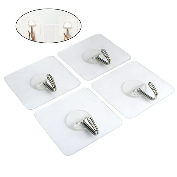 ADDHAT 12Pcs Mini Adhesive Hooks Not Easy to Fall Off for Kitchen and Bedroom