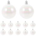 thumbnail image 1 of ADDHAT 12pcs Plastic Globes White Bulbs Hanging Decor Wedding Christmas Ornaments, 1 of 7