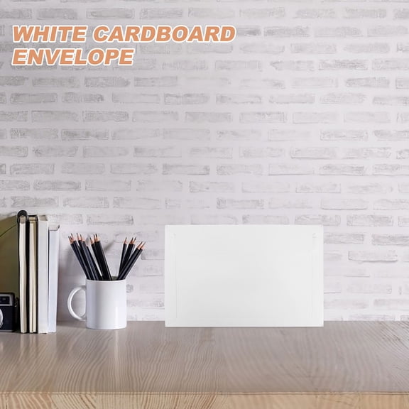 ADDHAT 15Pcs White Cardboard Flat Mailers for Shipping Photos and Documents Business Use