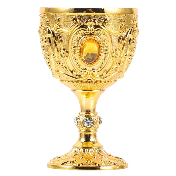 ADDHAT 1Pack Drinking Cup European Style Wine Cup Small Cylinder Golden Glass Material For Bar Use