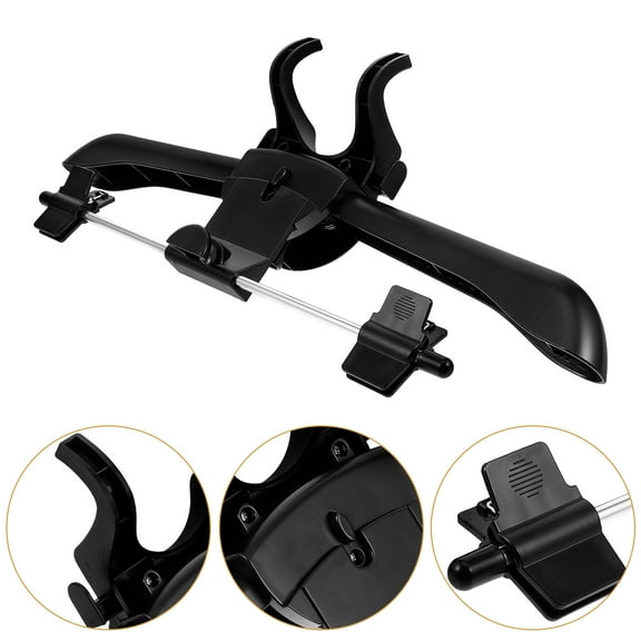 ADDHAT 1Pack Garment Steamer Ironing Hanger Black Plastic Folding Stand For Steaming Clothes