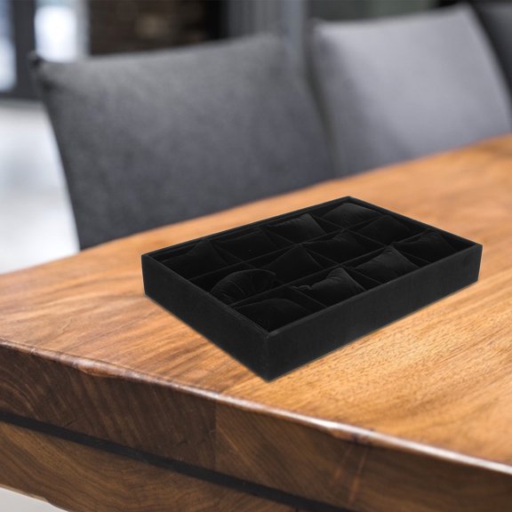 ADDHAT 1Pack Watch Organizer Simple Design Density Board Women Men 13.56X9.63X1.97In Bracelet Display Case