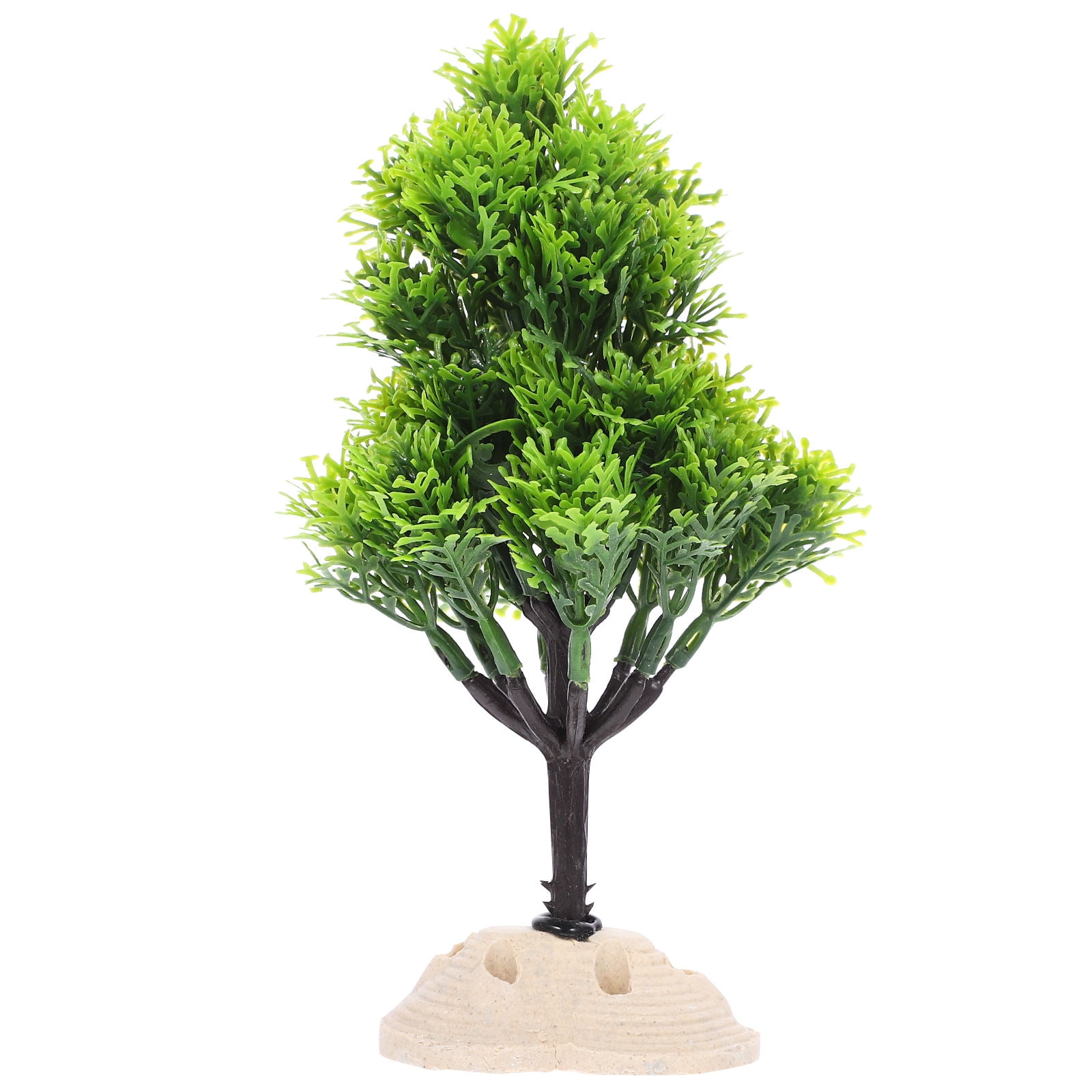 ADDHAT 1Pc Aquarium Tank Tree Decor Assorted Color Artificial Water ...
