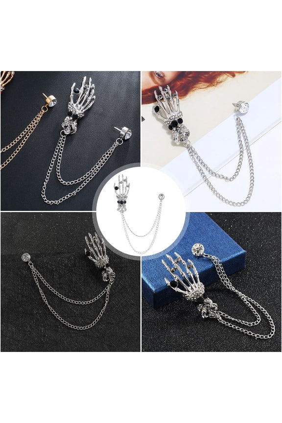 1Pc Brooch Unique Skeleton Hands Chic Fashion Accessory