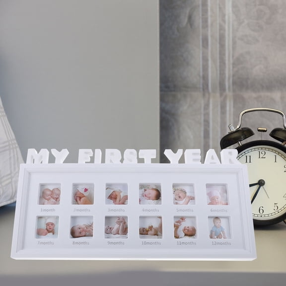 ADDHAT 1Pcs Baby First Photo Frame Newborn Keepsake Holds Infant Photographs 16.1x7.87inch