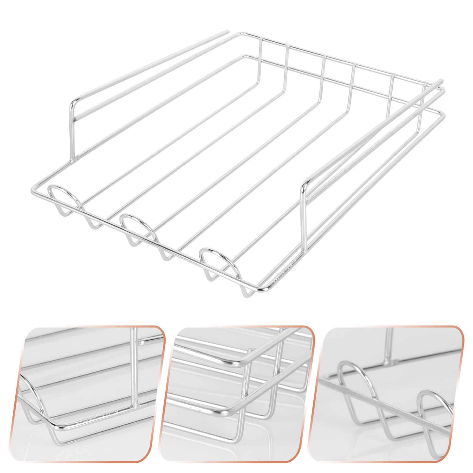 ADDHAT Stainless Steel Refrigerator Storage Rack, Kitchen Organizer Shelf for Home and Pantry Use, and Space-Saving