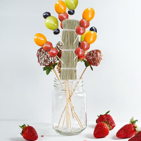 ADDHAT 1Set Beige Wood Lollipop Display Rack Portable Straw Shelf Organize Food Skewer Holder For Events Parties