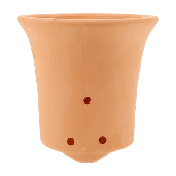 ADDHAT 1Set Brown Clay Succulents Pot for Windowsill and Bookshelf