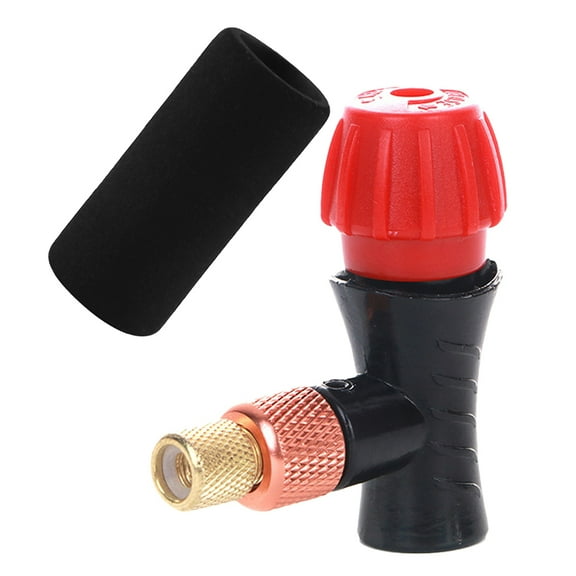 ADDHAT 1Set Compact Co2 Inflator with Gauge for Bike Tire Inflation Daily Commuting