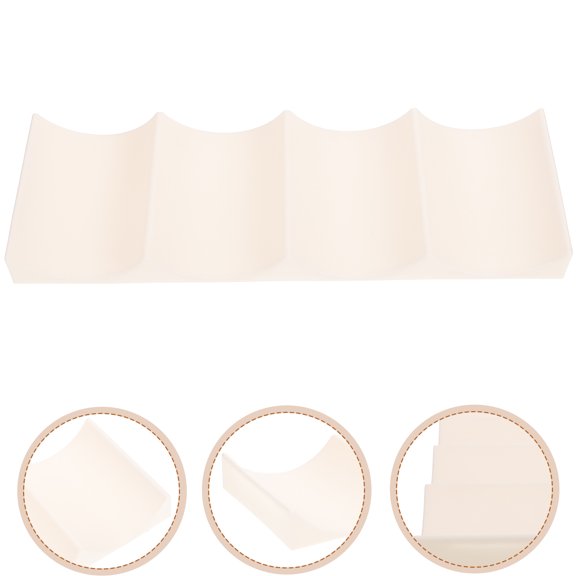 ADDHAT 1Set Counter Top Wine Rack White Color for Kitchen Countertops 11.5X3.9X0.9In