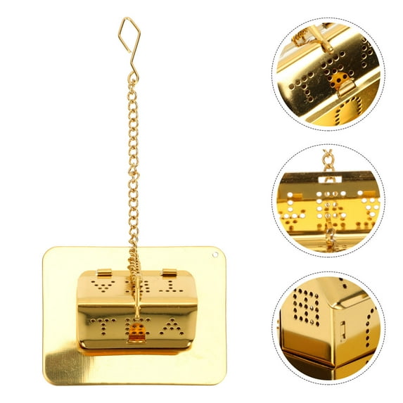 ADDHAT 1Set Creative House Shape Stainless Tea Strainer Tea Making Tool