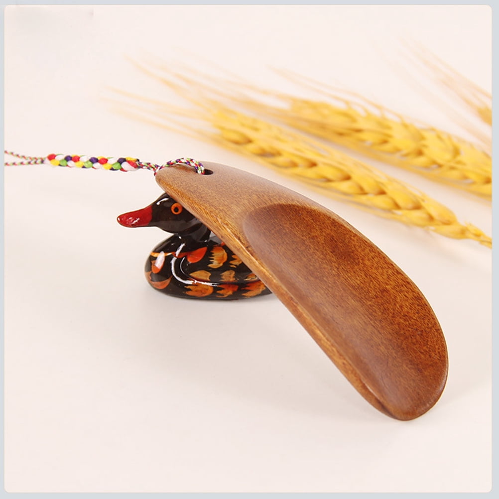 Shdo Spoon ADDHAT 1Set Kid Shoe Horn Wooden Spoon-Shaped Portable for All Shoe ...