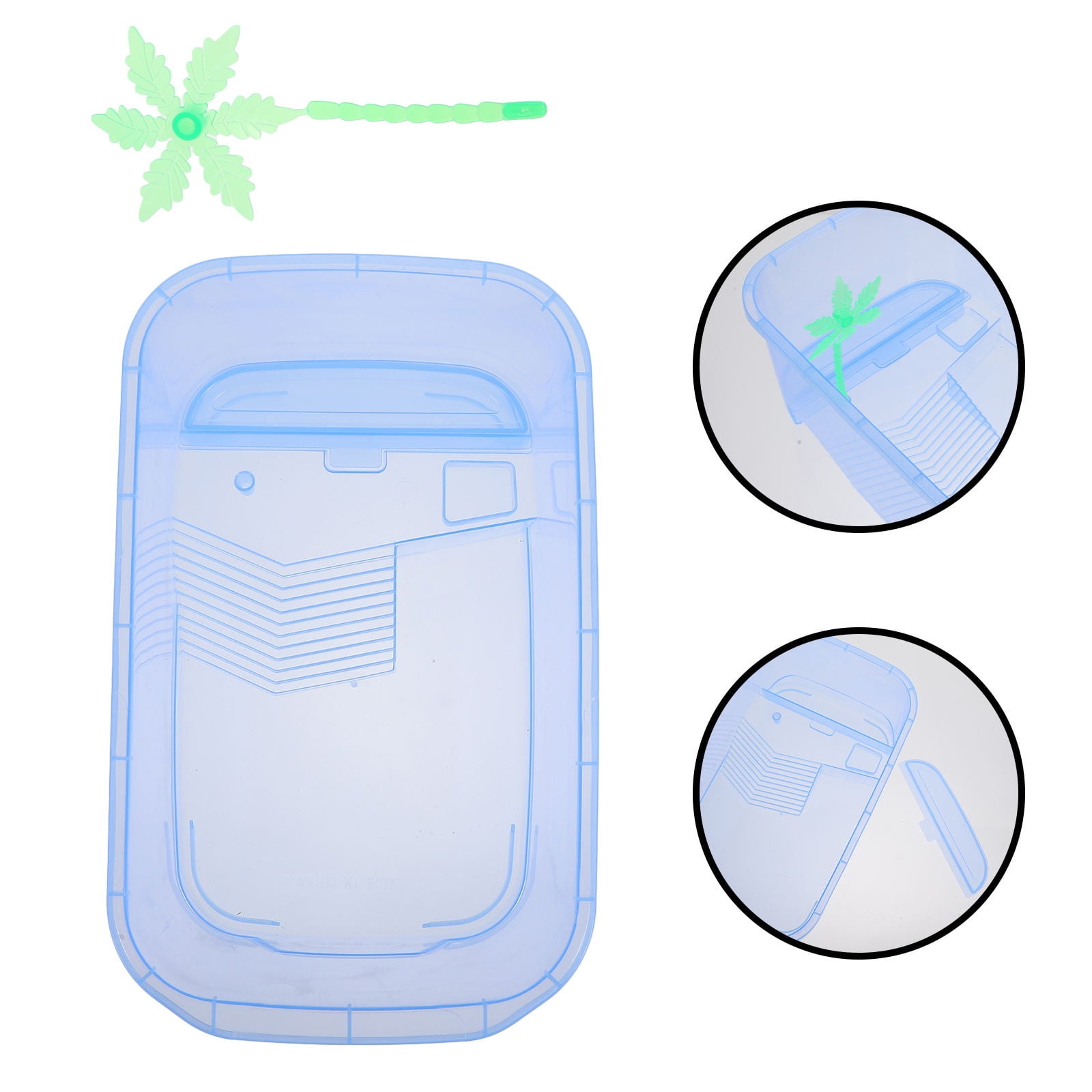 ADDHAT 1Set Plastic Pet Tortoise Tank Reptile Feeding Box with Leak ...