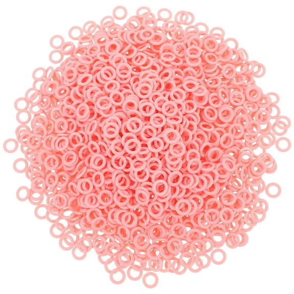 ADDHAT 2000Pcs Stitch Counting Marker Rings Pink Plastic Minimalist Design for Sewing
