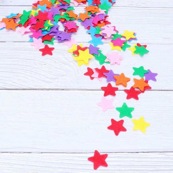 ADDHAT 200Pcs Clothing Felt Accessories Star Shape for Diy Projects Crafts