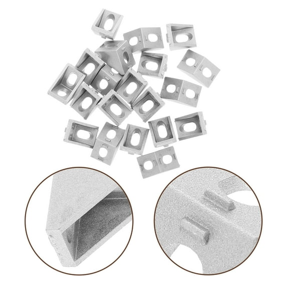 ADDHAT Aluminium Corner Bracket Silver 20Pcs - Walmart.com
