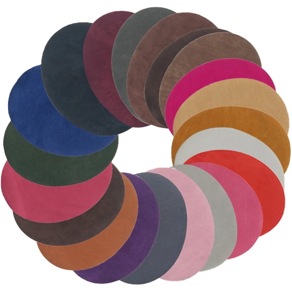 ADDHAT 24-Pack Iron-On Fabric Patches for Clothes Repair, Sweaters, Sewing, Assorted Colors, Easy to Apply and