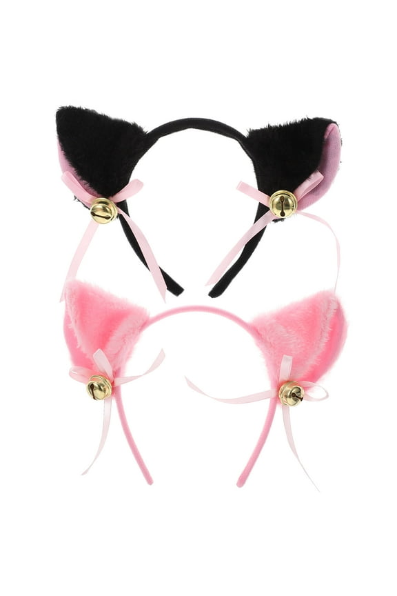 2Pcs Cat Ears Headbands Kids Headbands for Girls Short Down Material Cute Headband Decoration
