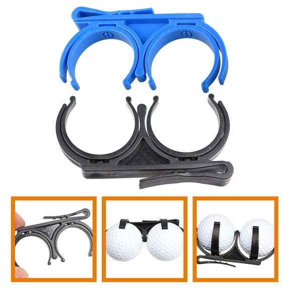 ADDHAT 2Pcs Clip Shape Lightweight Golf Clips Holds Two Easy Pick and Place for Golf Accessories