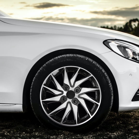 ADDHAT 2Pcs Tire Hub Caps Chrome Plated ABS Replacement Part for Car Enthusiasts