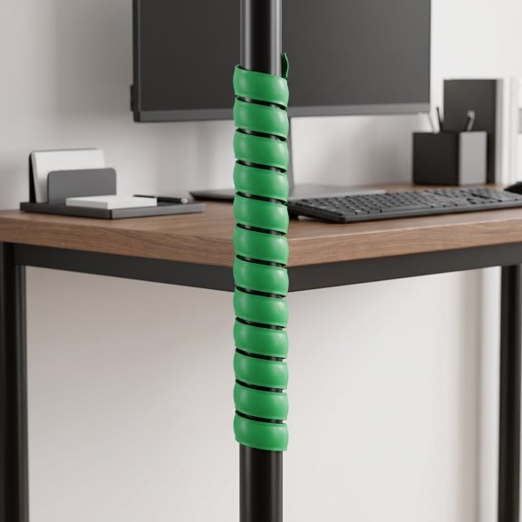ADDHAT 2Pcs Tree Trunk Protection Spiral Wrap Green Plastic Tube for Plant and Furniture Guard