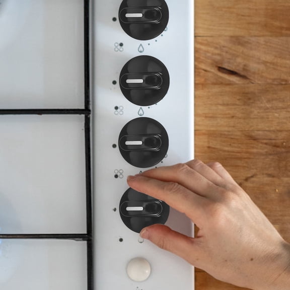 ADDHAT 2Pcs Black Plastic Timer Control Knobs for Oven Stove Versatile Fit Durable Material