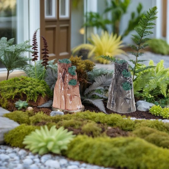 ADDHAT Figurine Set, 2 Pieces Beige Decorative Outdoor Accessories for Yard, Patio, Lawn, and Landscaping