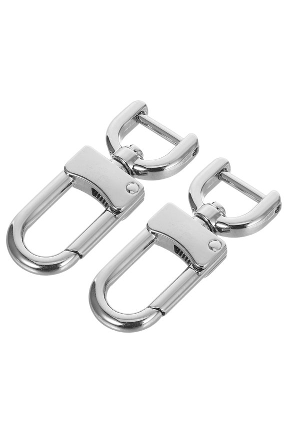 Metal Backpack Buckle Replacement Detachable Keychain Hardware Silver 2pcs