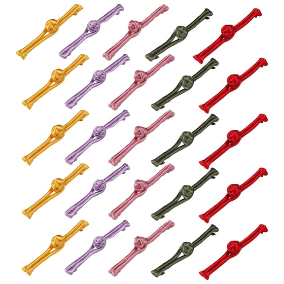 ADDHAT 30-Piece Satin Knot Fasteners Set in Assorted Colors for Sewing, Traditional Clothing, Craft Decoration