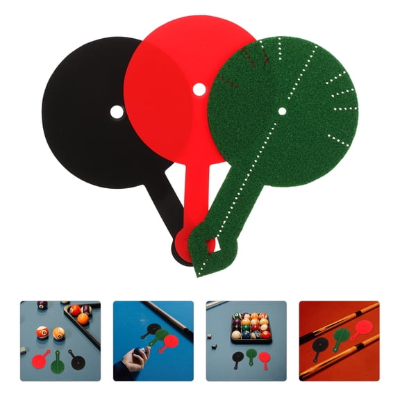 ADDHAT 3-Piece Pool Table Aim Trainer Set with Soft Cotton Fabric for Smooth Rolling and Accurate Cue Practice
