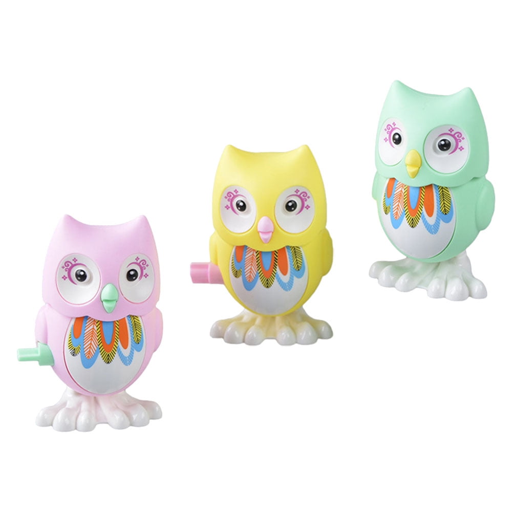 ADDHAT 3Pcs Funny Kids Toys Assorted Color Plastic With Spring Rotation ...