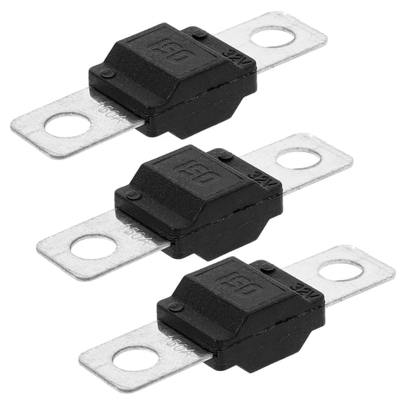 ADDHAT 3Pcs Rv Fuse Automotive Fuse Assortment Kit Black Metal Convenient Replacement
