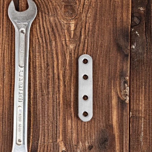 ADDHAT Stainless Steel Flat Brackets Durable Metal Mending Plate for Fix Use Silver