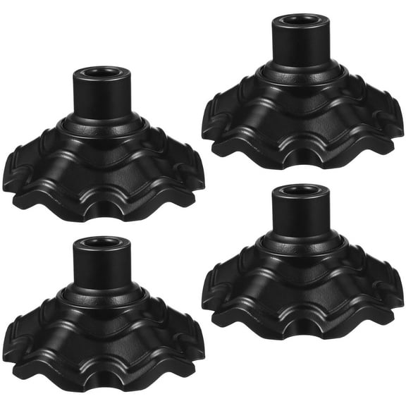 ADDHAT 4Pcs Chair Leg Covers for Camp Chair Black Plastic Prevent Sinking Frog Flippers Shaped 11.8X11.8X1.6in