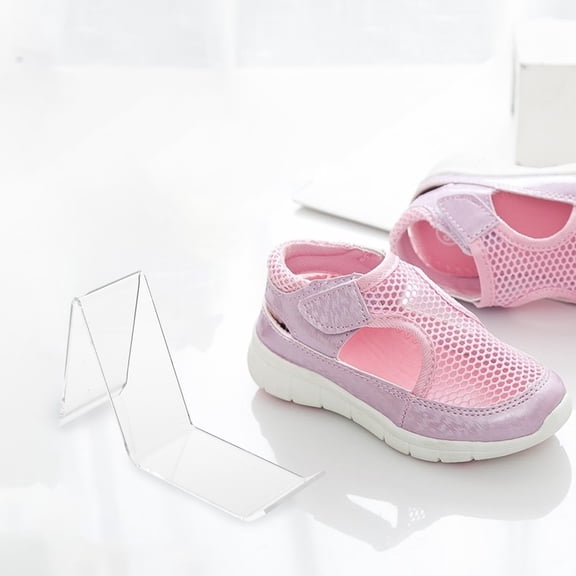 ADDHAT 4pcs Sneakers Display Stand PMMA Shoe Rack for Home and Store Use