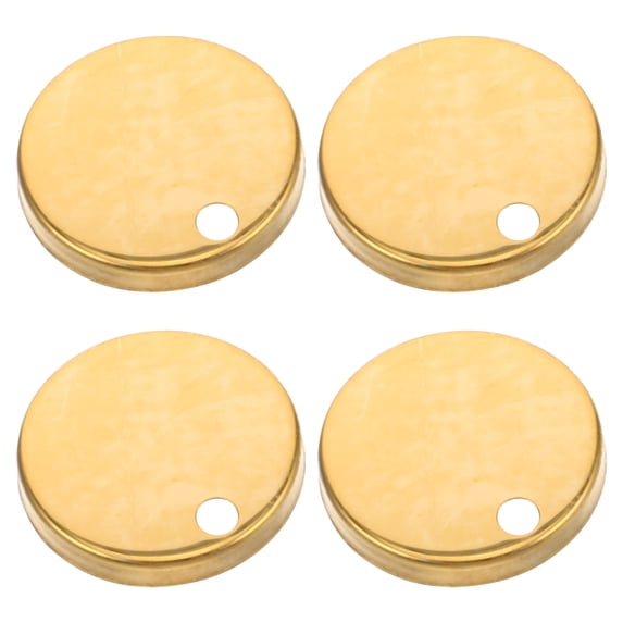 ADDHAT Toilet Seat Hinge Covers Stainless Steel Golden Decorative for Bathroom Use