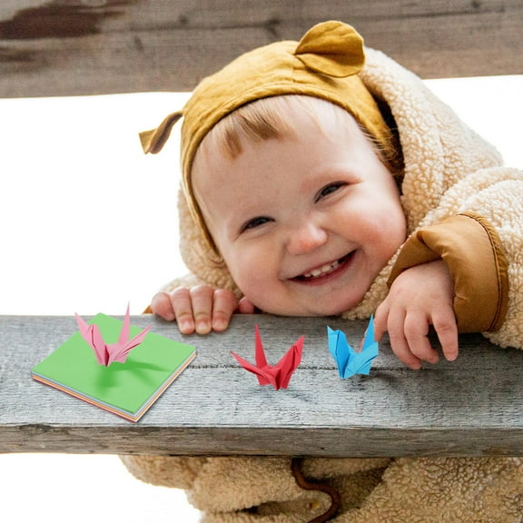 ADDHAT 500 Sheets Handmade Paper Square for Educational Activity