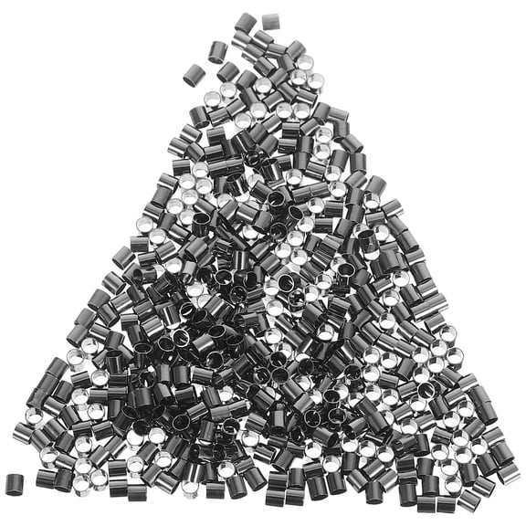 ADDHAT 500pcs Jewelry Tube Tube Beads Copper Dark Grey Secure Ends Professional Jewelry Creation Craftsmen