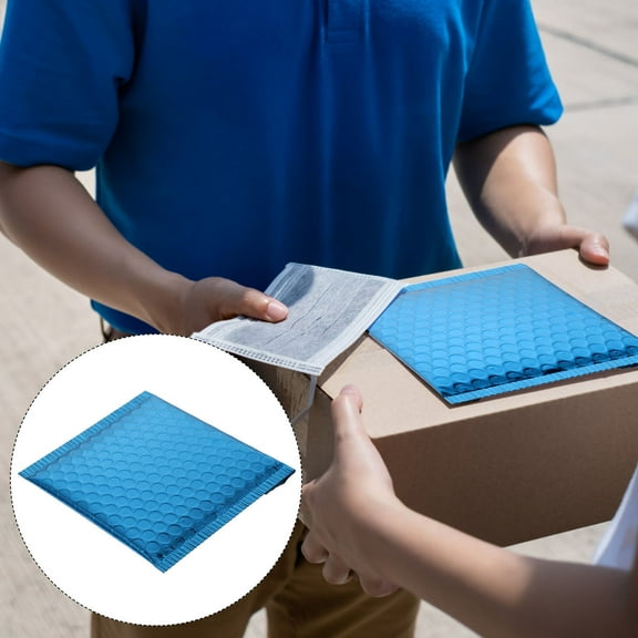 ADDHAT 50Pcs Shipping Bag Blue Tamper Evident Storage Pouch for Home Use