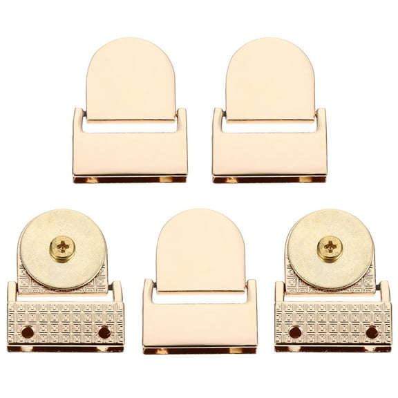 ADDHAT 5Pcs Bag Closure Golden Zinc Alloy for Handbag Making and Craft Projects
