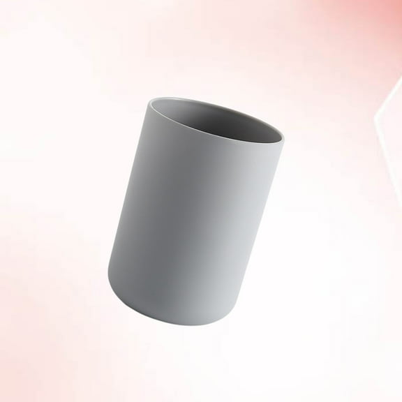 ADDHAT 5Pcs Simple Tooth Cup Grey Plastic Portable Bathroom Drinking Cups