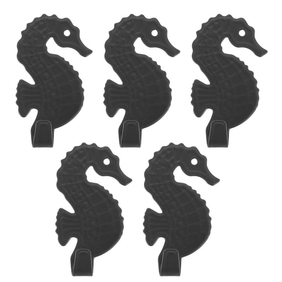 ADDHAT Addhat Grey Carbon Steel Wall Hooks, No Drill, Versatile, Strong Load, No Trace Storage, 5Pcs