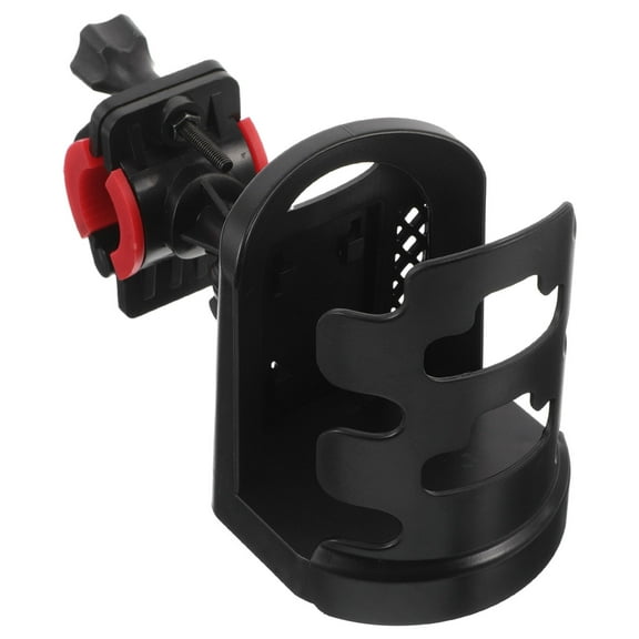 ADDHAT Clamp On Cup Holder Mic Stand Beverage Holder Black Plastic 1Pack