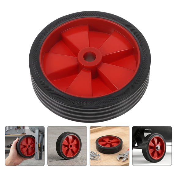 ADDHAT Air Compressor Caster Wheels Red Plastic for Easy Installation and Mobility 4Pcs