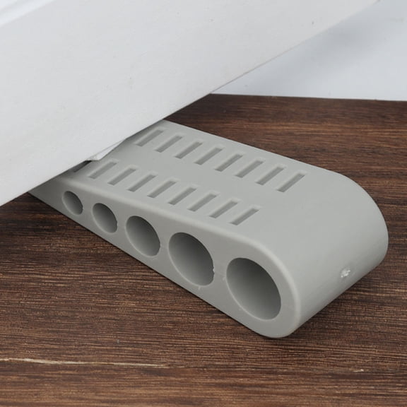 ADDHAT Door Stopper for Floor TPR Anti-pinch Door Block 2 Set Gray