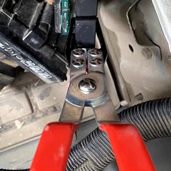 ADDHAT Red Fuse Pliers Fuse Puller Tool, Vanadium Steel, Easy Car Fuse Removal, 1 Pack
