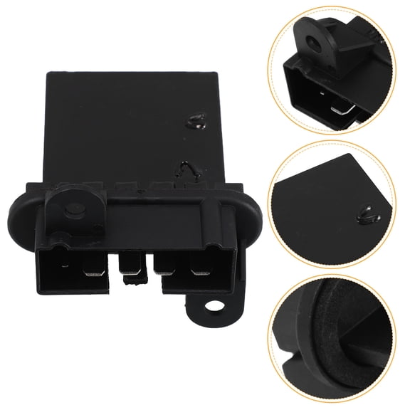 ADDHAT Black ABS Blower Motor Resistor For Car Blower Motor Fan Resistor 1Pcs 3.35X2.17X1.57in