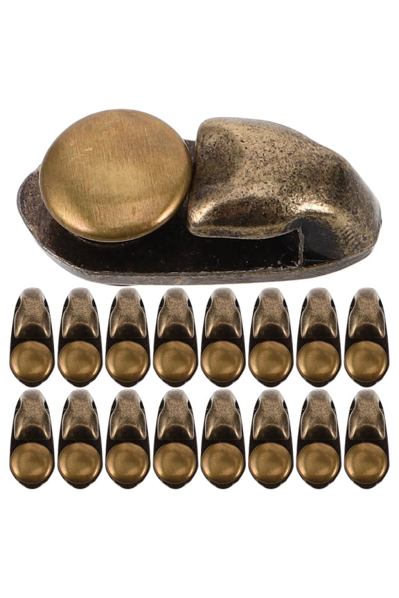 Boot Lace Hooks Kit 20Sets Golden Color for Secure Fit and Lace Adjustment in Outdoor Activities Men Women