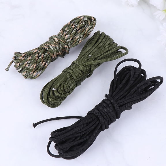 ADDHAT 3Pcs Braided Nylon Rope in Assorted Colors for DIY Weaving Art Craft Pendant Clothesline Fastening